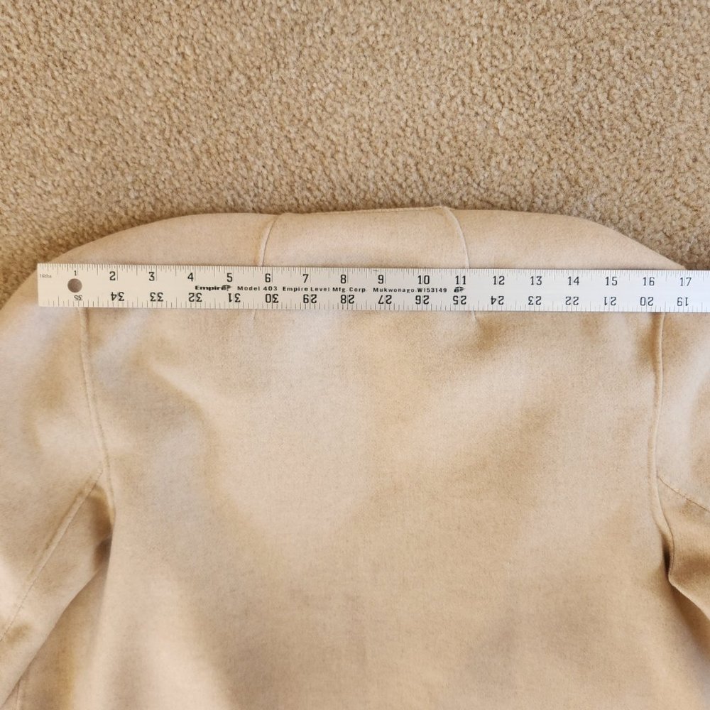 NWOT Theory 38% CASHMERE Coat Overlay DF Double Face Oatmeal Mélange - Picture 8 of 17